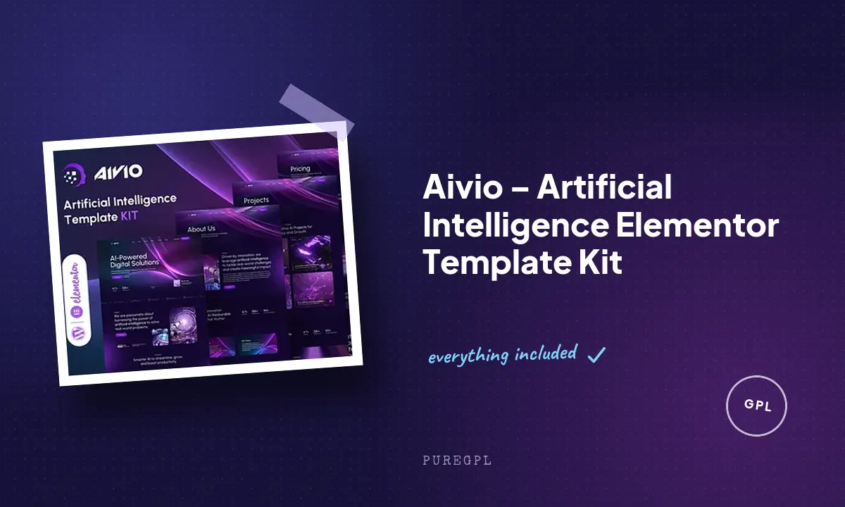 Aivio – Artificial Intelligence Elementor Template Kit