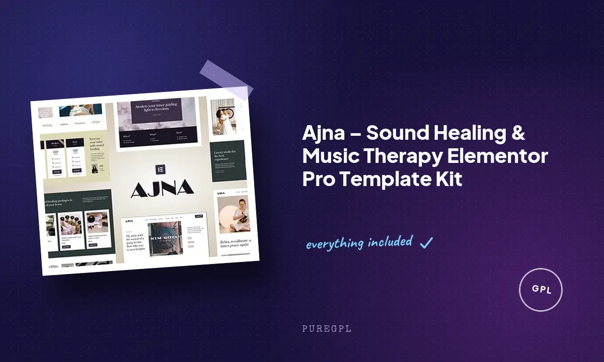 Ajna – Sound Healing & Music Therapy Elementor Pro Template Kit
