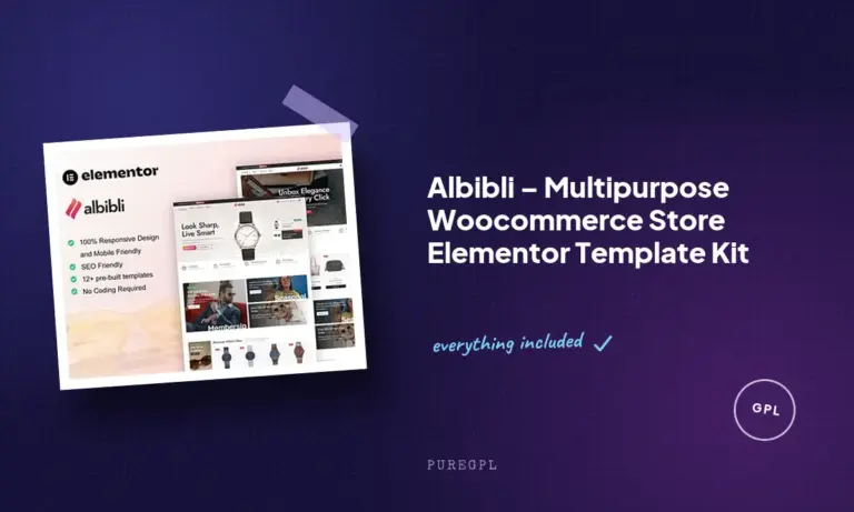 albibli multipurpose woocommerce store elementor template kit