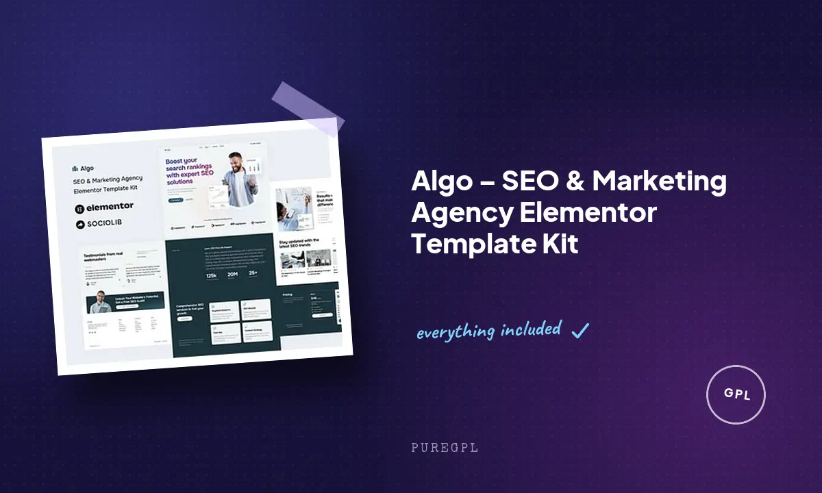 Algo – SEO & Marketing Agency Elementor Template Kit