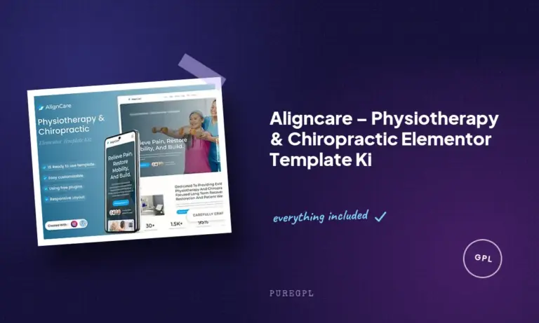 aligncare physiotherapy chiropractic elementor template ki
