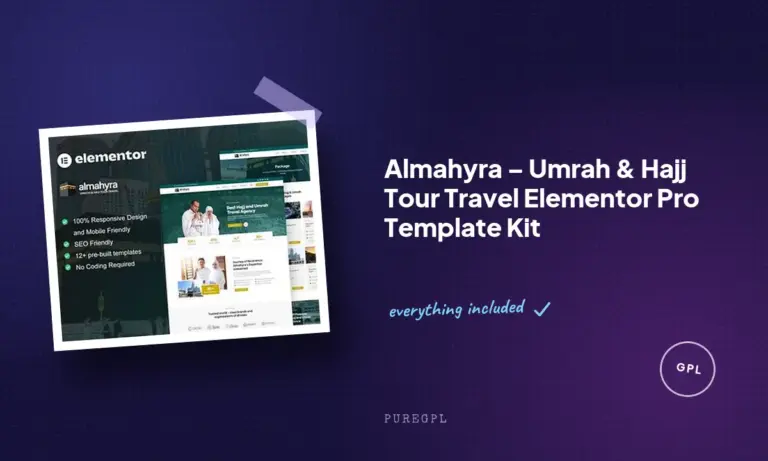 almahyra umrah hajj tour travel elementor pro template kit