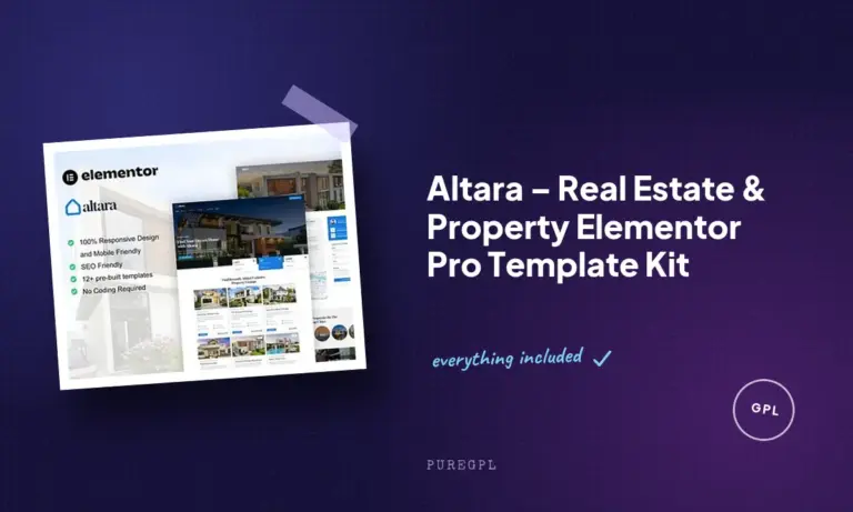 altara real estate property elementor pro template kit