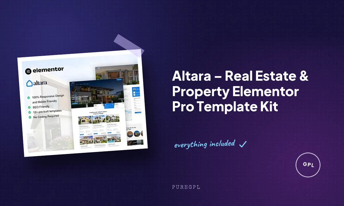 Altara – Real Estate & Property Elementor Pro Template Kit