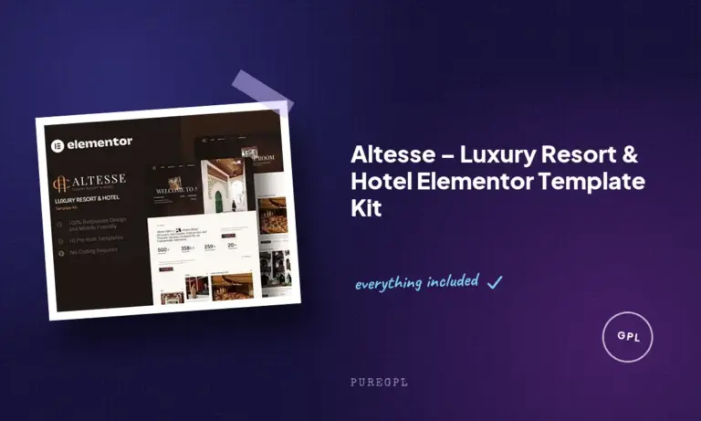 altesse luxury resort hotel elementor template kit