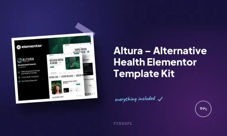 altura alternative health elementor template kit