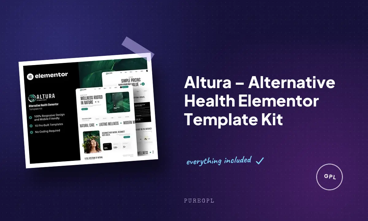 Altura – Alternative Health Elementor Template Kit