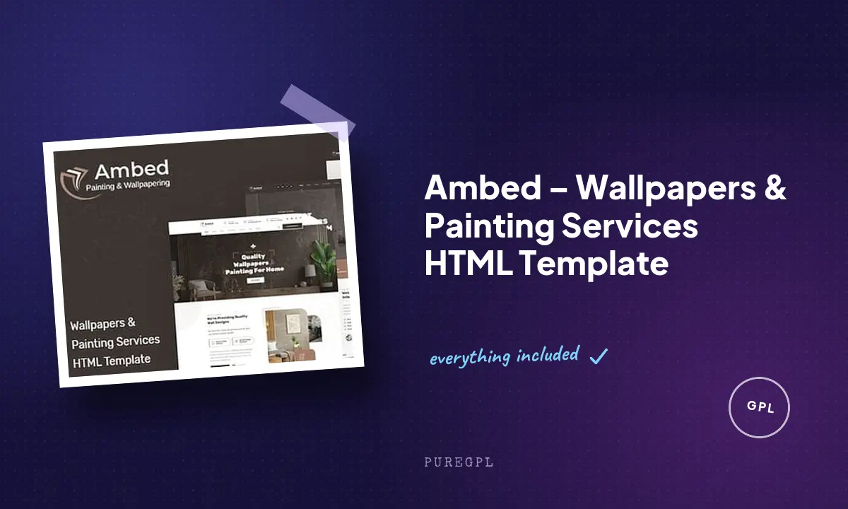 Ambed – Wallpapers & Painting Services HTML Template
