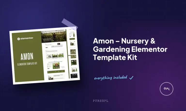 amon nursery gardening elementor template kit