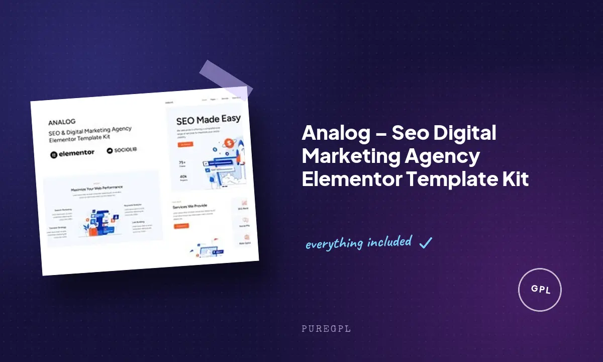 Analog – Seo Digital Marketing Agency Elementor Template Kit