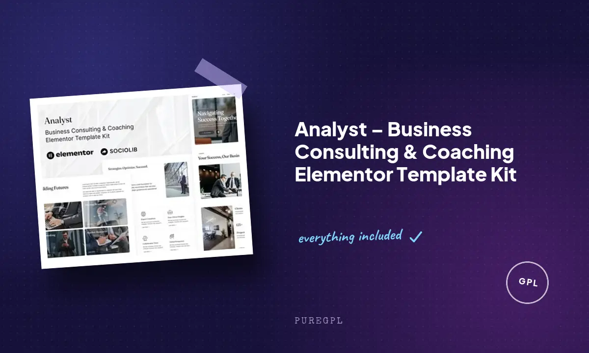 Analyst – Business Consulting & Coaching Elementor Template Kit