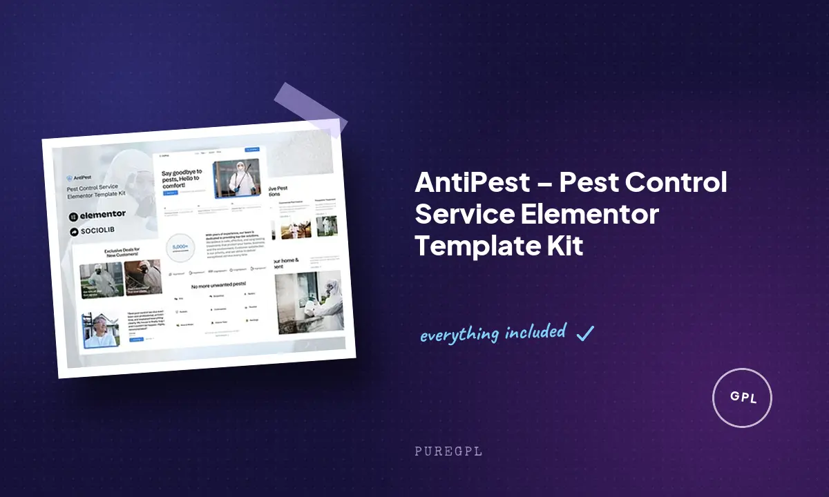 AntiPest – Pest Control Service Elementor Template Kit