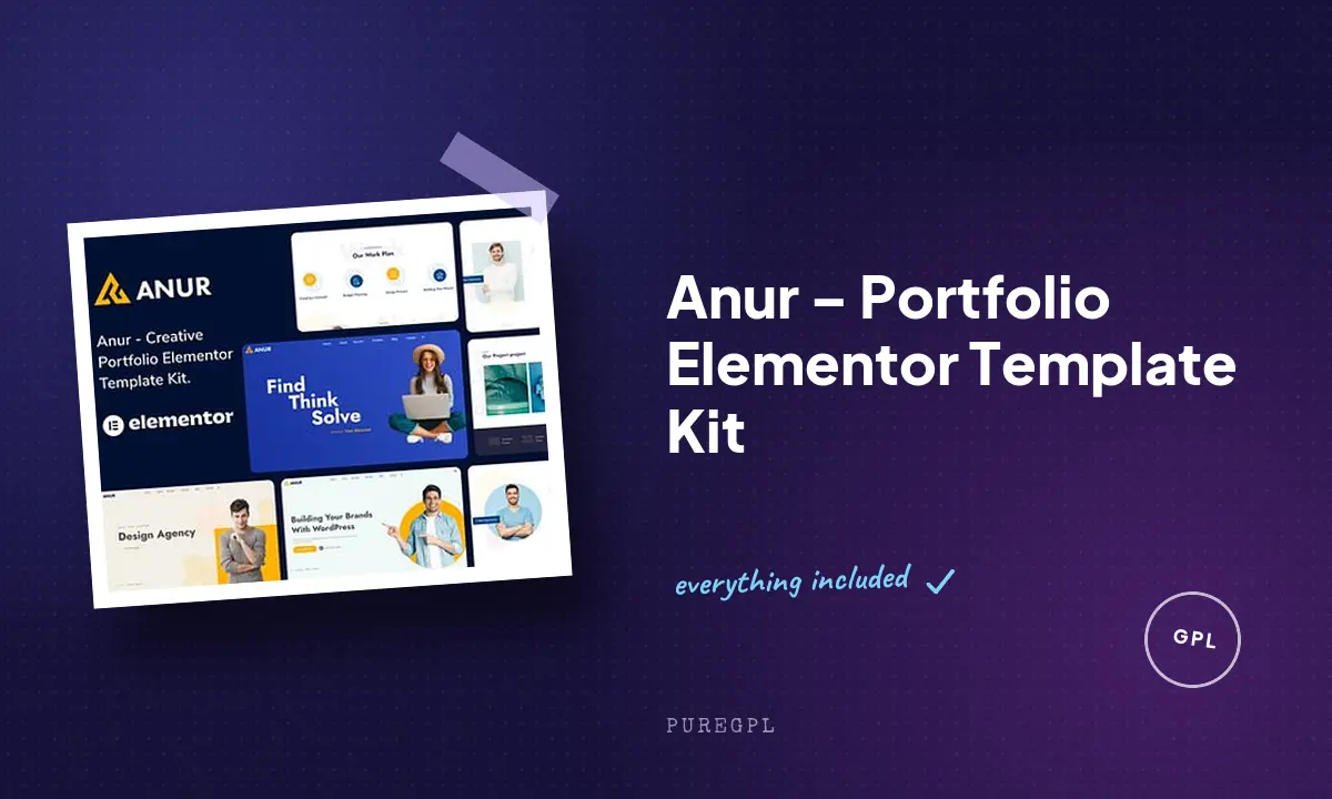 Anur – Portfolio Elementor Template Kit