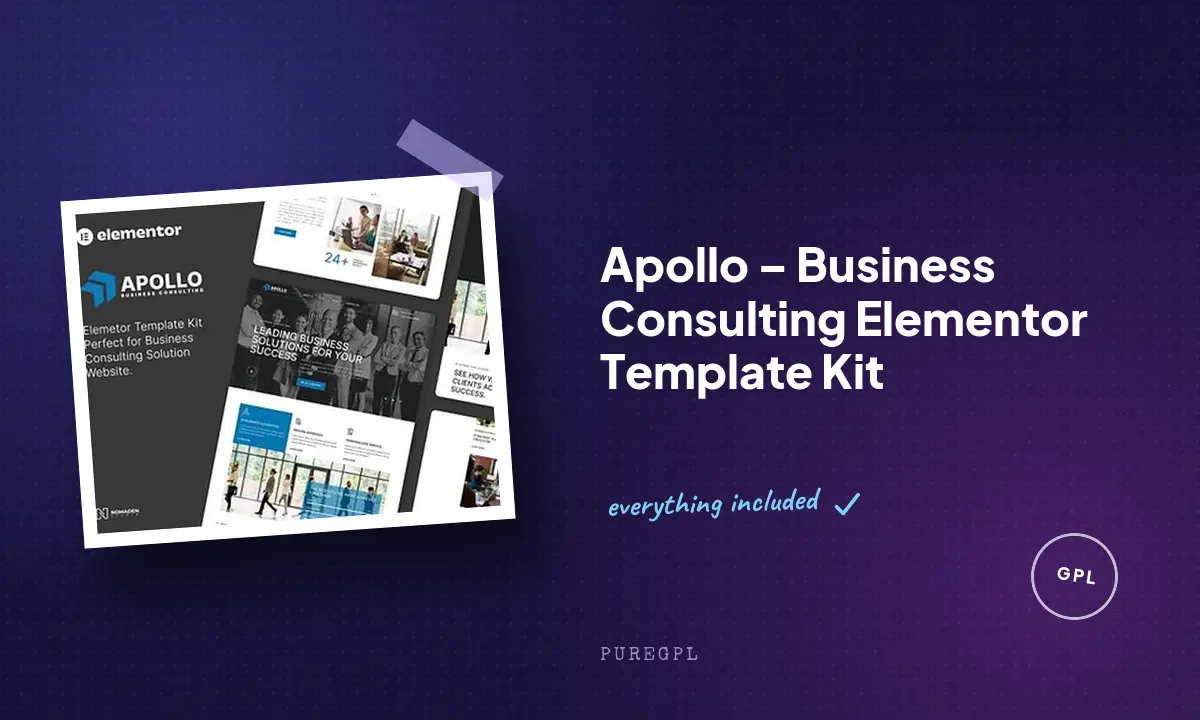 Apollo – Business Consulting Elementor Template Kit