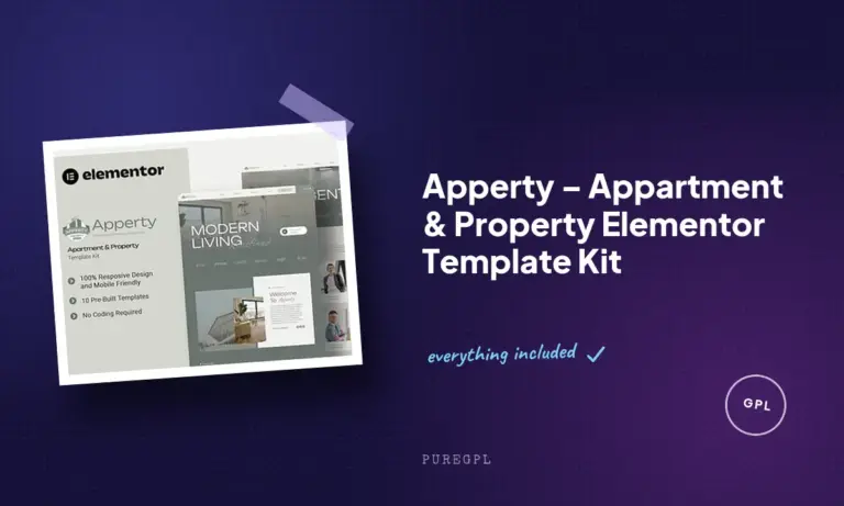 apperty appartment property elementor template kit