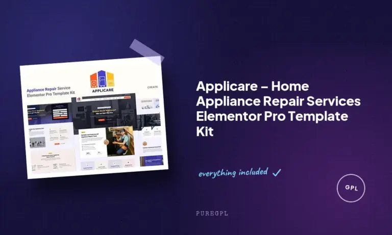 applicare home appliance repair services elementor pro template kit