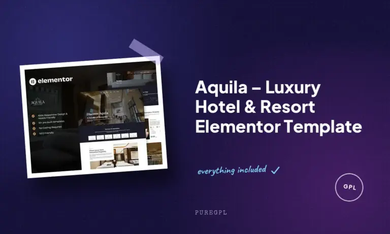 aquila luxury hotel resort elementor template