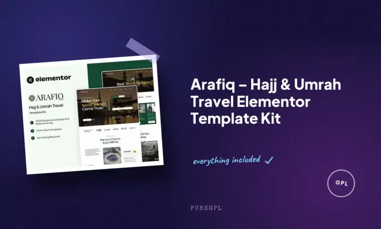 arafiq hajj umrah travel elementor template kit
