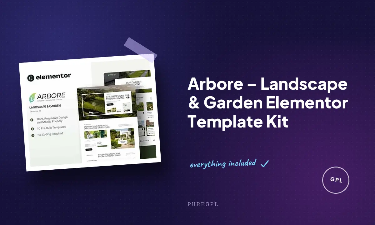 Arbore – Landscape & Garden Elementor Template Kit