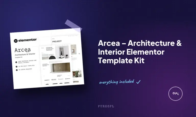 arcea architecture interior elementor template kit