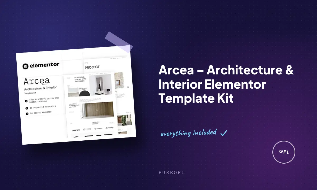 Arcea – Architecture & Interior Elementor Template Kit