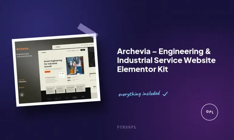 archevia engineering industrial service website elementor kit