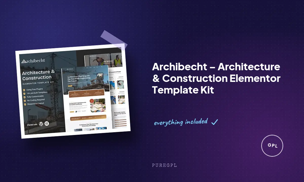 Archibecht – Architecture & Construction Elementor Template Kit