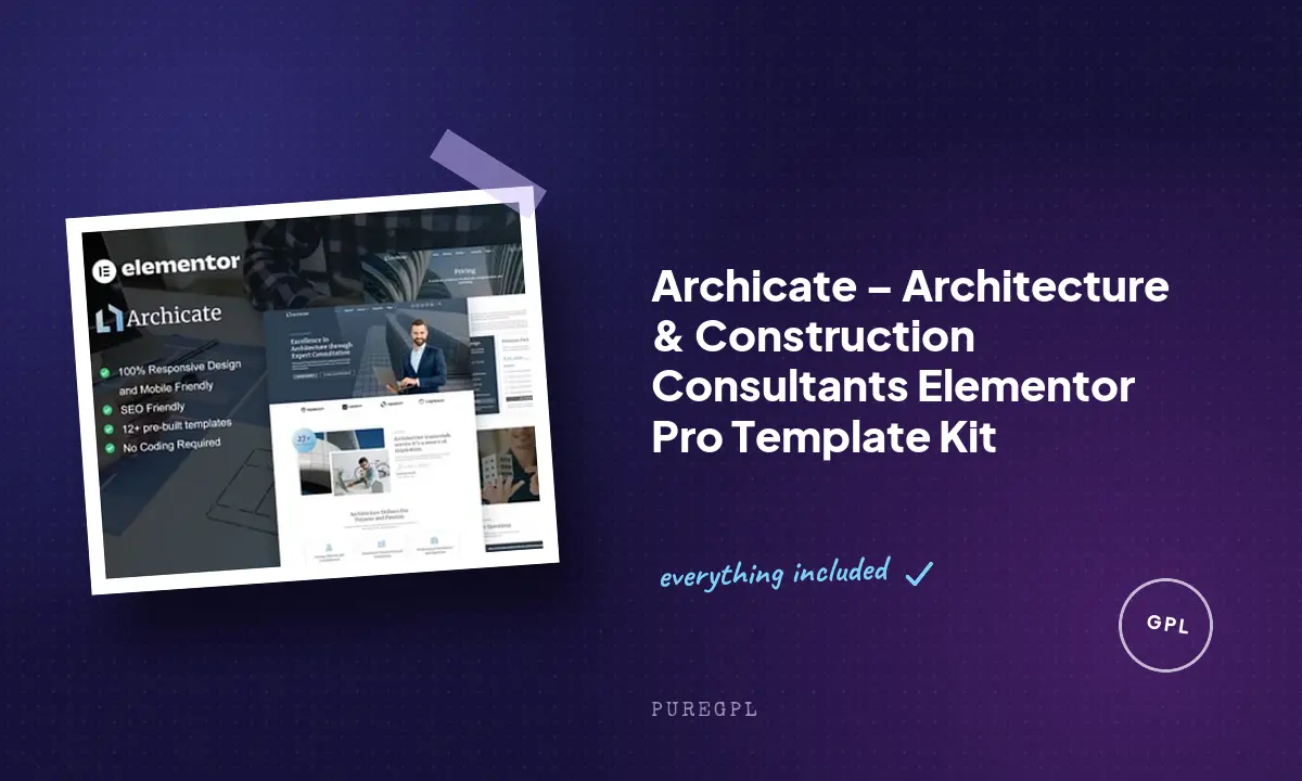 Archicate – Architecture & Construction Consultants Elementor Pro Template Kit