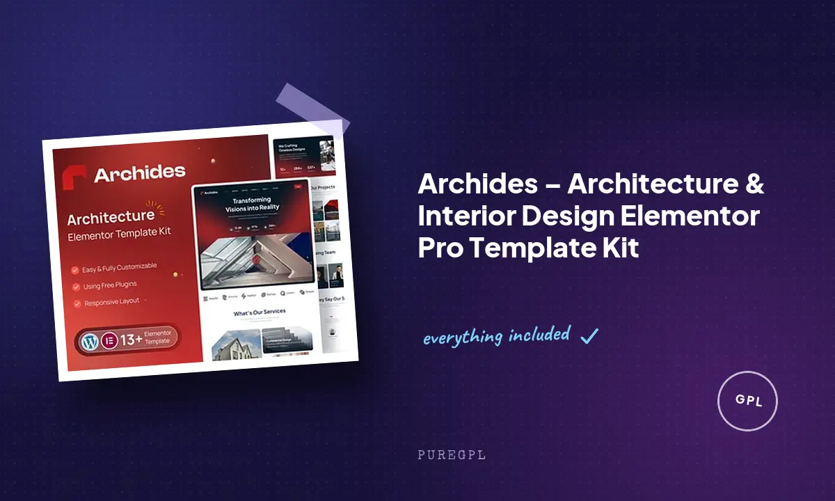 Archides – Architecture & Interior Design Elementor Pro Template Kit