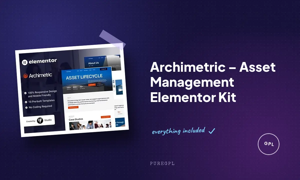 Archimetric – Asset Management Elementor Kit