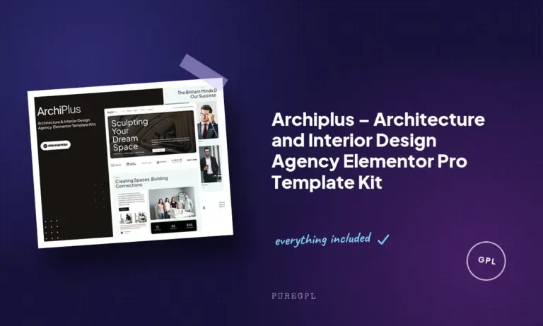 archiplus architecture and interior design agency elementor pro template kit