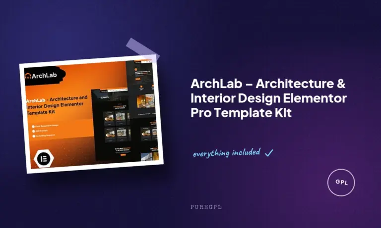 archlab architecture interior design elementor pro template kit