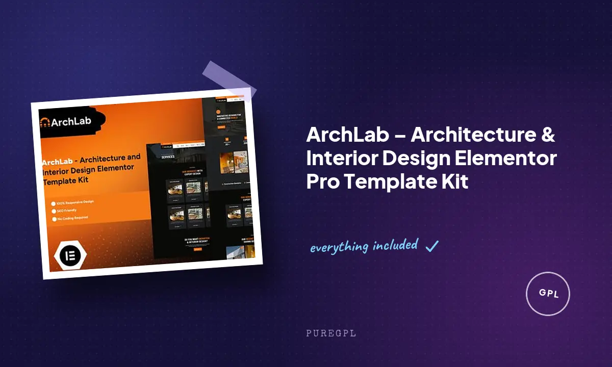 ArchLab – Architecture & Interior Design Elementor Pro Template Kit
