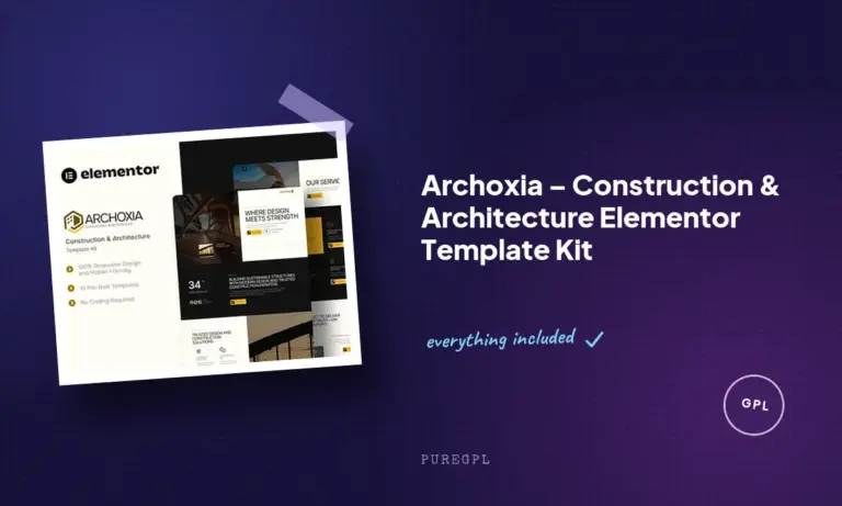 archoxia construction architecture elementor template kit