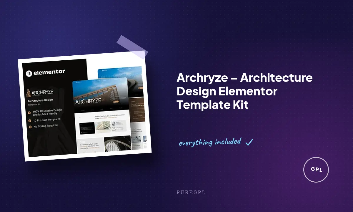 Archryze – Architecture Design Elementor Template Kit