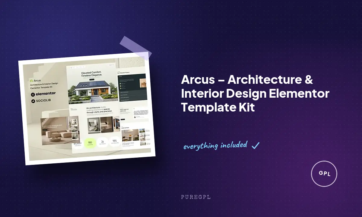 Arcus – Architecture & Interior Design Elementor Template Kit