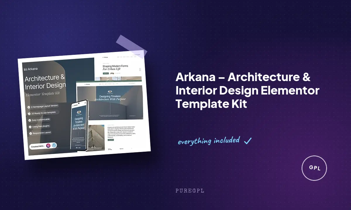 Arkana – Architecture & Interior Design Elementor Template Kit