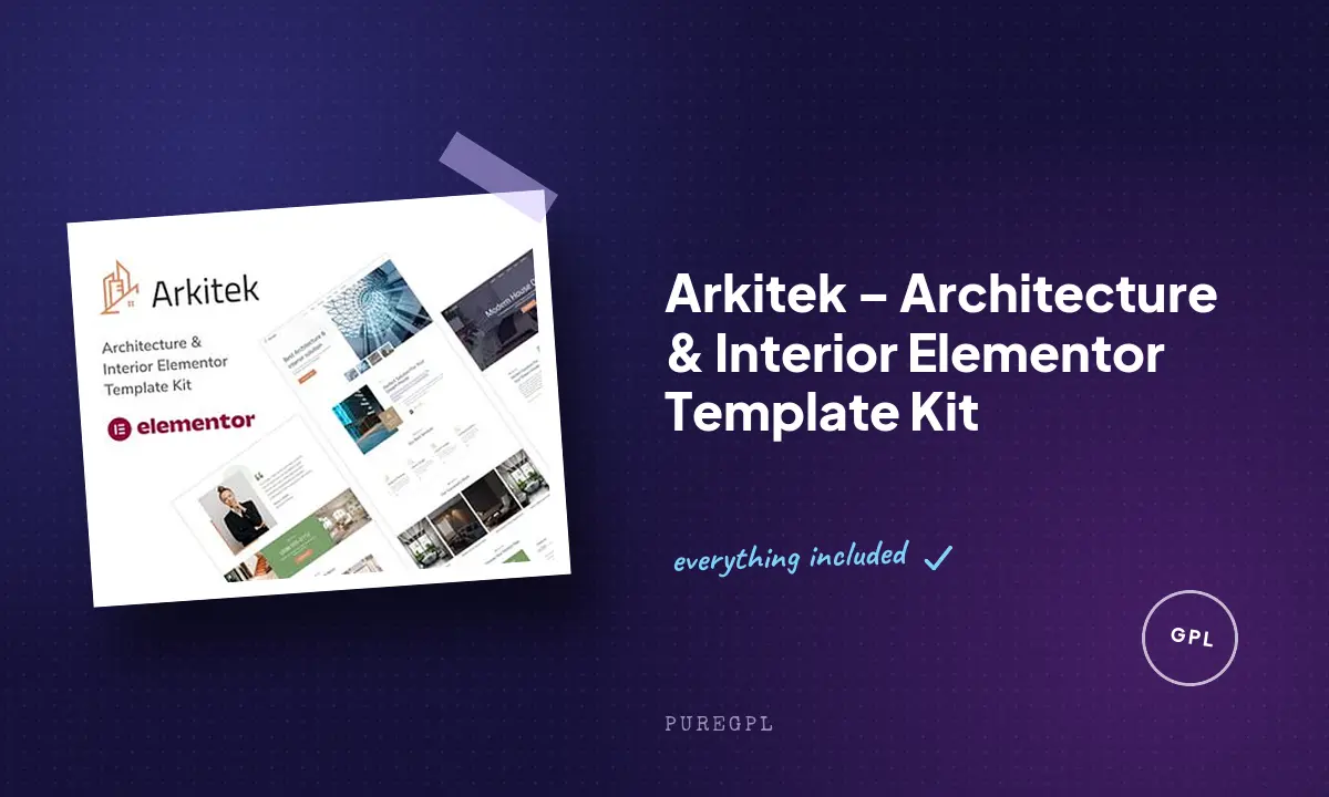 Arkitek – Architecture & Interior Elementor Template Kit