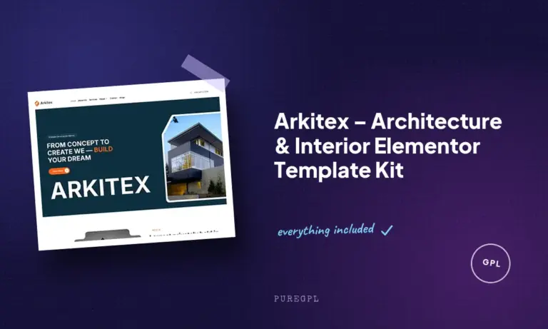 arkitex architecture interior elementor template kit
