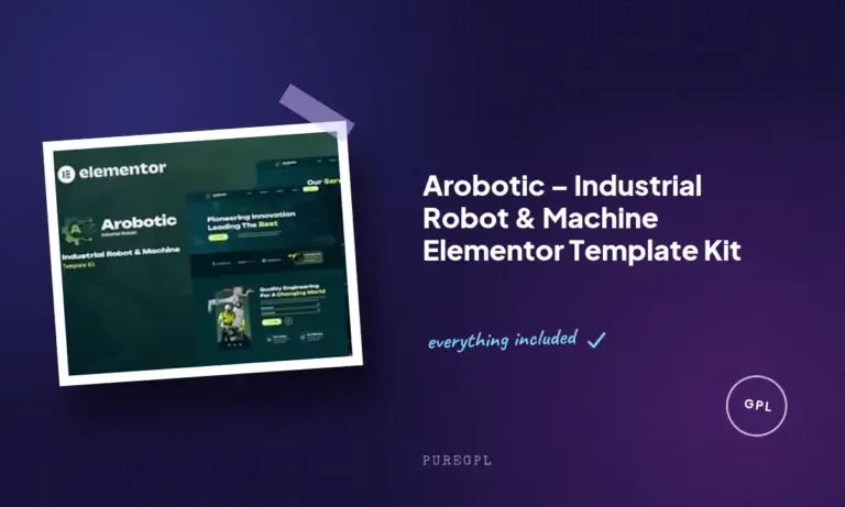 arobotic industrial robot machine elementor template kit