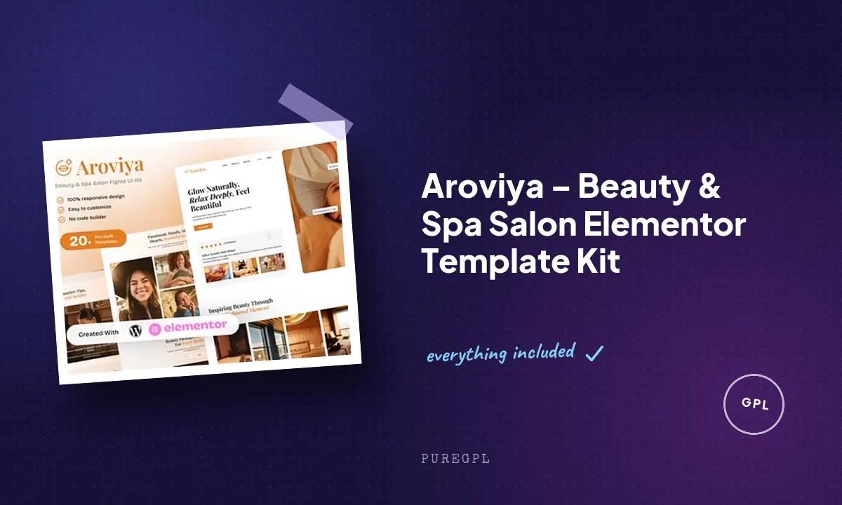 Aroviya – Beauty & Spa Salon Elementor Template Kit