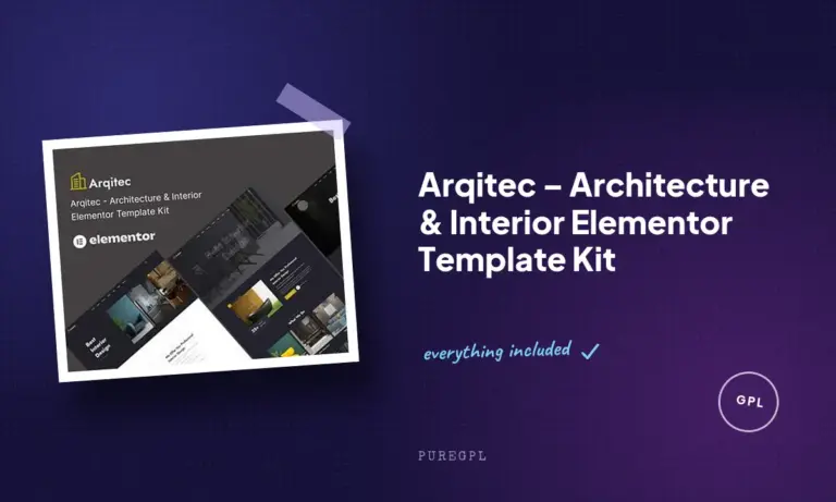 arqitec architecture interior elementor template kit