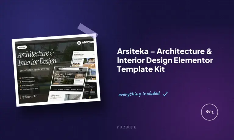 arsiteka architecture interior design elementor template kit