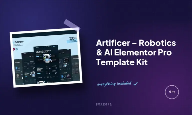 artificer robotics ai elementor pro template kit