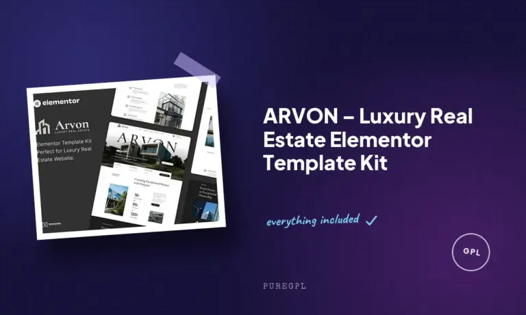 arvon luxury real estate elementor template kit