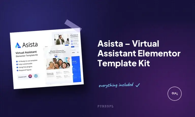 asista virtual assistant elementor template kit