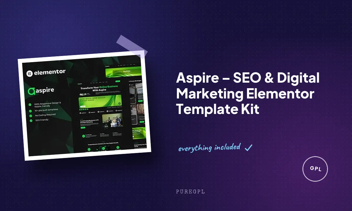 Aspire – SEO & Digital Marketing Elementor Template Kit