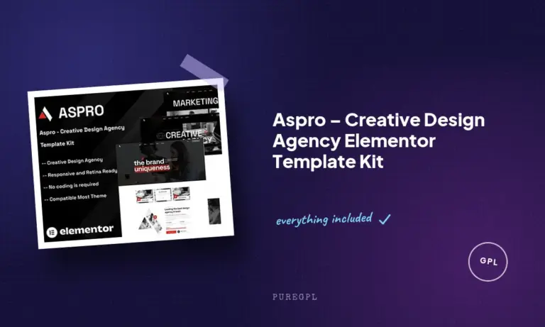 aspro creative design agency elementor template kit