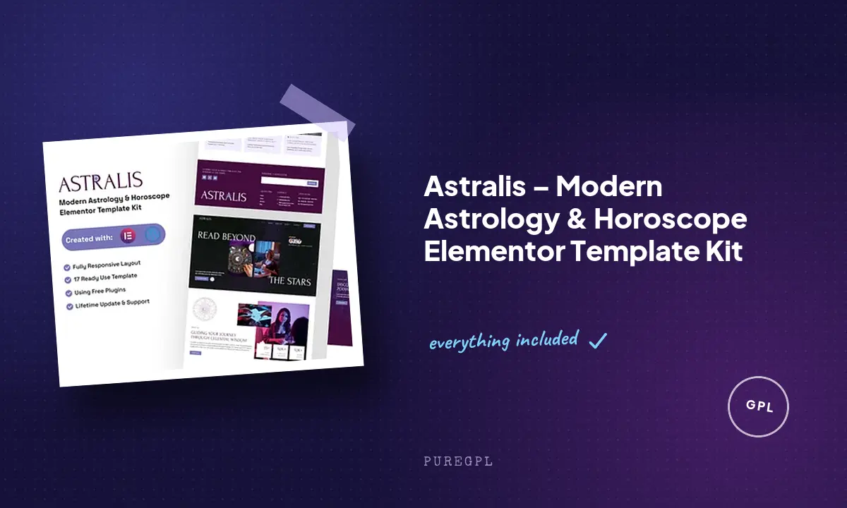 Astralis – Modern Astrology & Horoscope Elementor Template Kit