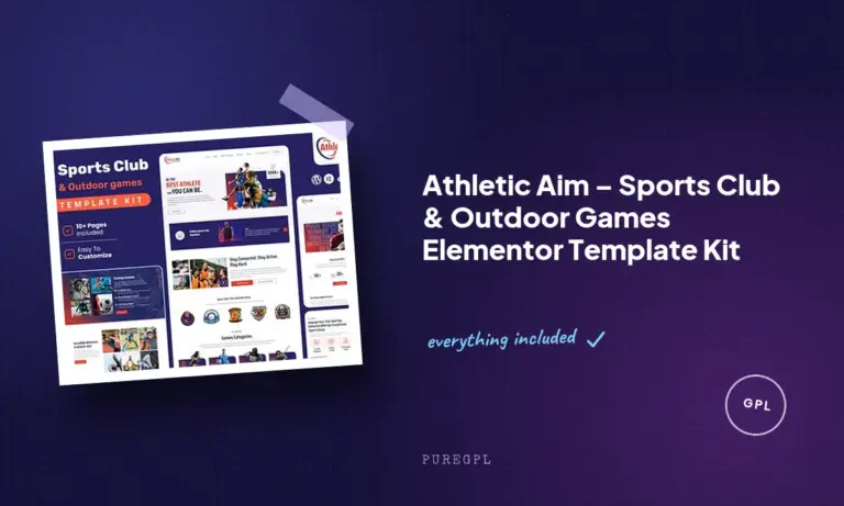 athletic aim sports club outdoor games elementor template kit
